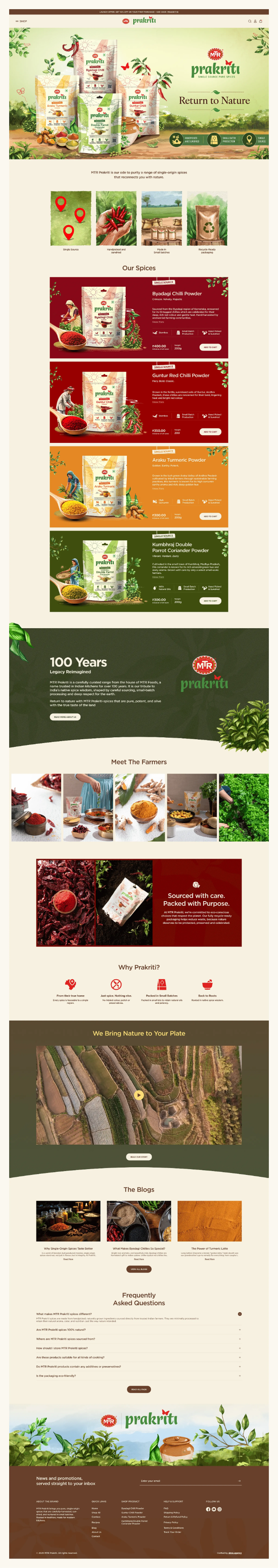 Prakriti full website view